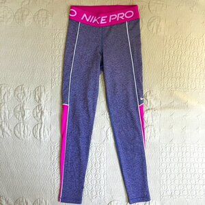Nike Pro Sz. XS Women's Leggings, excellent condition, purple and pink